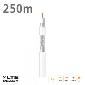 414802 ΚΑΛΩΔΙΟ Coaxial SK6F+ CCS CuSn/AL Eca PVC White 250m